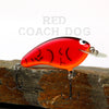 Old School Balsa Baits Wesley Strader Series W1 in Red Coach Dog
